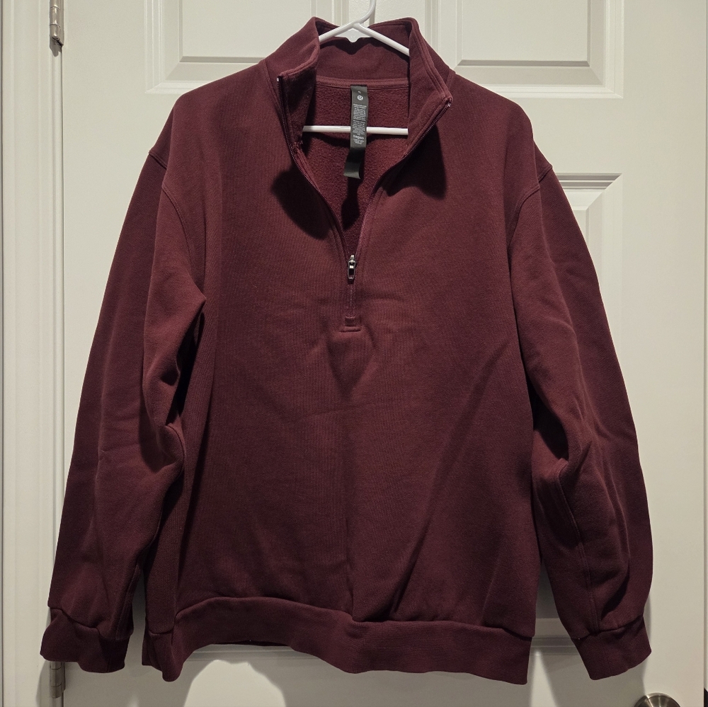 Lululemon Men's Steady State Half Zip Pullover - XL - Garnet - Excellent Cond!
